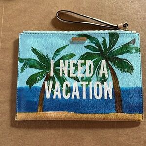 Kate Spade I Need a Vacation clutch
